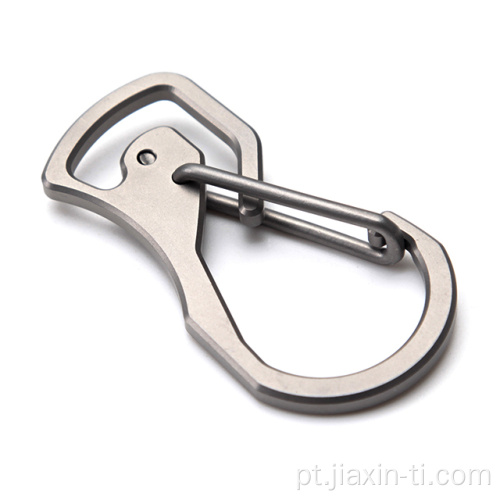 Porta-chaves mosquetão de titânio multiferramenta Chave de fenda plana